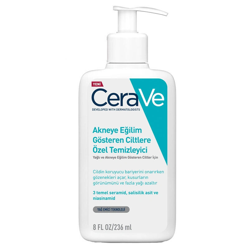 CeraVe - CeraVe Yağlı Ve Akneye Eğilimli Ciltler İçin Yüz Temizleme Jeli 236 ml